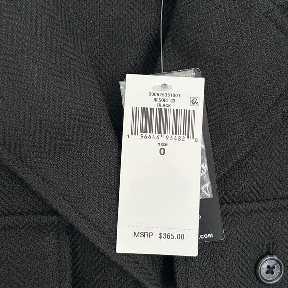 Lauren Ralph Lauren Black Belted Jacket Cotton Linen Herringbone New MSRP $365 - Picture 8 of 11